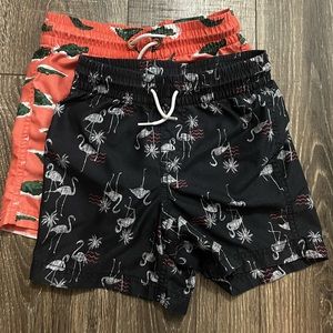 (2) Old Navy boys size S (6-7) swim trunks bundle